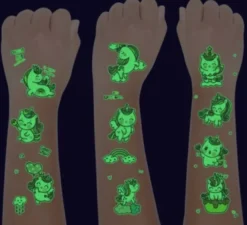 Confezione da 6 tatuaggi luminescenti a forma di unicorno
