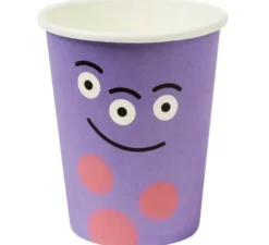 Confezione da 8 tazze viola mostro