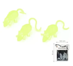 Confezione da 3 topi fluorescenti