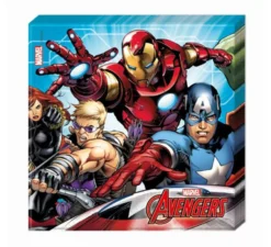 Confezione da 20 tovaglioli di carta The Avengers 33x33 cm