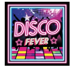Confezione da 12 Tovaglioli Disco Fever da 33x33 cm