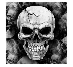 Confezione da 12 Tovaglioli Fearsome Skull da 33x33 cm
