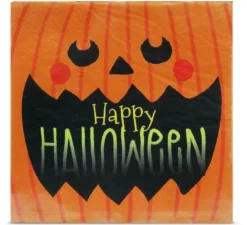 Confezione da 20 Tovaglioli Happy Halloween da 33x33 cm
