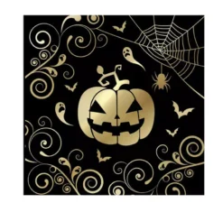 Confezione da 12 tovaglioli Zucca Oro 33X33 cm