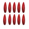Confezione da 10 unghie da demone rosso con glitter