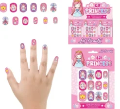 Confezione da 12 unghie da principessa per bambine