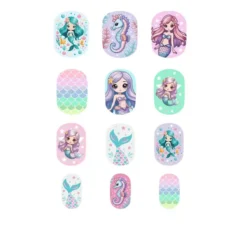 Confezione da 12 unghie da sirena per ragazze