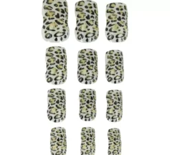 Confezione da 12 unghie leopardate per donna