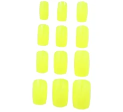 Confezione da 12 unghie neon per donna in vari colori