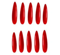 Confezione da 12 unghie rosse con adesivo