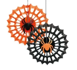 Confezione da 2 ventagli di carta Halloween da 30 cm