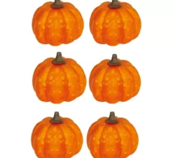 Confezione da 6 Zucche Laccate Arancio 3,5 cm