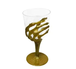 Coppa a forma di scheletro dorato