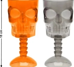 Coppa scheletro in 2 colori assortiti 18 cm