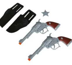 Coppia di fondine con 2 pistole da 24 cm