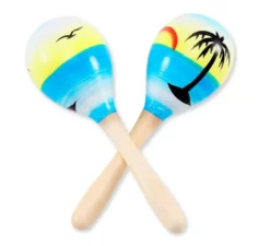 Coppia di maracas in legno Tropical Sunset 20 cm