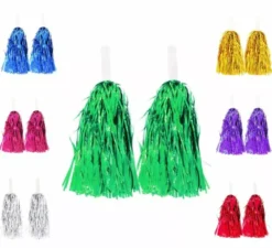 Coppia di Pompon Brillanti con Manico in diversi colori