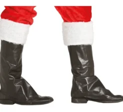 Copre stivali neri di babbo natale