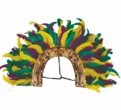 Copricapo con piume multicolori