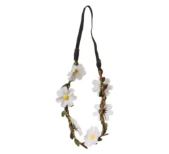 Corona con fiori bianchi