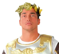 Corona di cesare, imperatore di roma in alloro di plastica