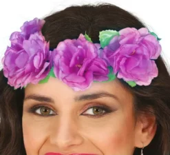 Corona di fiori con foglie di 20 cm