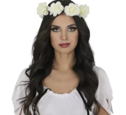 Corona di rose bianche