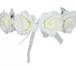 Corona di rose bianche