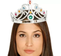 Corona o fascia regolabile color argento