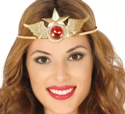 Coroncina doratada supereroina con stella