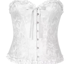 Corsetto bianco con fiocco per donna