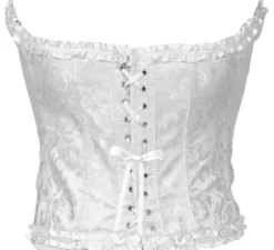 Corsetto bianco con fiocco per donna