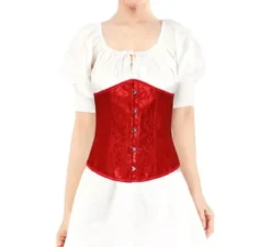 Corsetto Jacquard rosso per donna