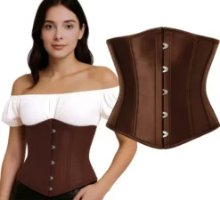 Corsetto pirata marrone per donna