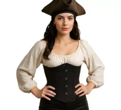 Corsetto pirata nero per donna