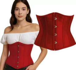 Corsetto pirata rosso per donna