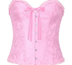 Corsetto rosa con fiocco per donna