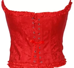 Corsetto rosso con fiocco per donna