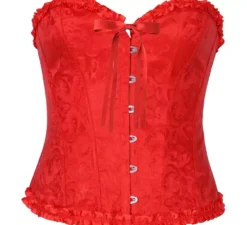 Corsetto rosso con fiocco per donna