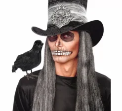 Corvo nero con piume
