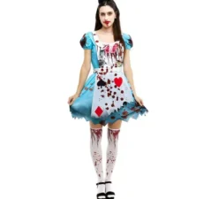 Costume Alice Zombie Abito classico blu per donna