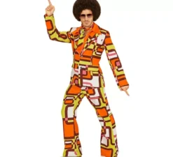 Costume Anni '70 Pipe Arancioni da Uomo