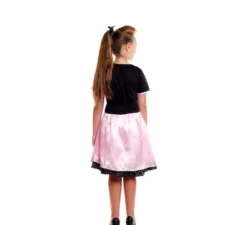 Costume anni '50 rosa e nero per bambina