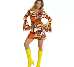 Costume anni '70 Tubetti Arancio per Donna