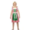 Costume bavarese vestito rosa e verde per bambina