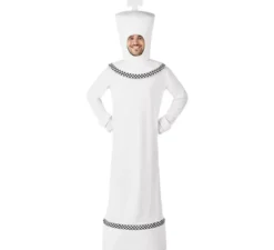 Costume bianco da doppia regina e re degli scacchi per adulto