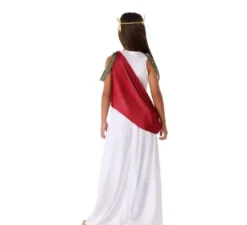 costume bianco romana per le ragazze caped