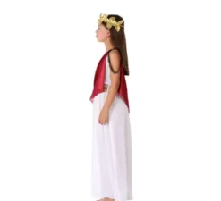 costume bianco romana per le ragazze caped