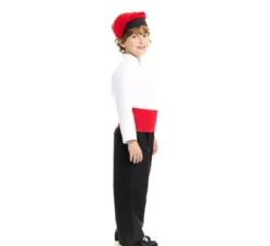 Costume Caganer bianco e nero con fascia per bambino