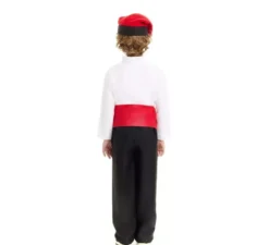 Costume Caganer bianco e nero con fascia per bambino